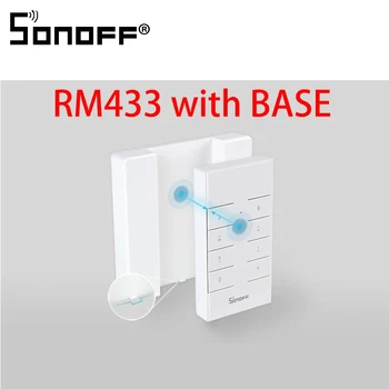 Cele mai noi SONOFF RM433 BAZA 8 Taste Multifunctionale Personalizate 433 MHz RF Telecomanda Funcționează Cu 433Mhz Sonoff Smart Home Switch-uri