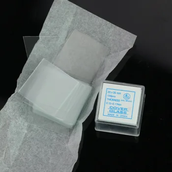 Newscope 100buc Transparente Diapozitive Lamele Coverslides 22x22mm 20mmX20mm 18X18mm 24x24mm Pentru Microscop Accesorii piese