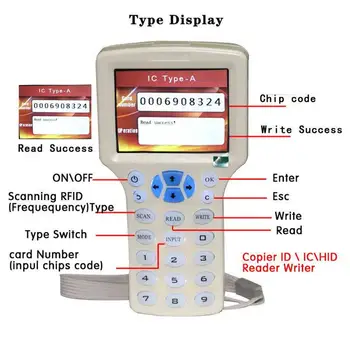 Rfid, Nfc T5577 Card Copiator Cititor de LICHID Cititor Em4305 Copiator engleză 10 Frecvența UID Scriitor Clona CUID Duplicator