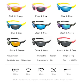 GOZLUGU Noi Copii TR90 Polarizat ochelari de Soare Baieti Fete Sport Ochelari de protecție pentru Copii Oval Silicon ochelari de Soare UV400 Gafas de sol