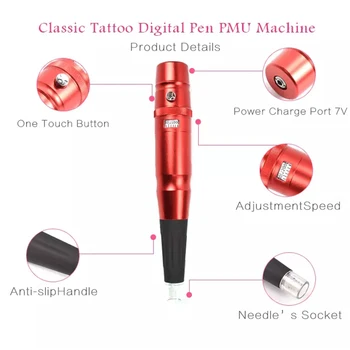 De vânzare la cald microblading dermograf Tatuaj Machiaj Permanent Pen Mașină Spranceana machiaj Tatuaj Mașină Elvețian Motor Pen Arma