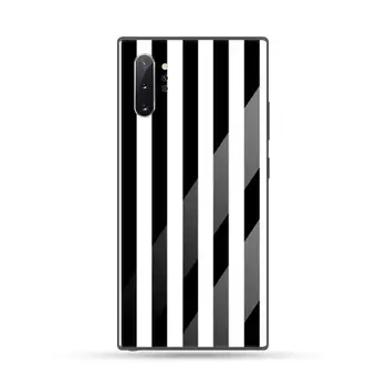 Negru alb Galben Grila de artă alternativă de Telefon Capacul din sticla Temperata Pentru Samsung S6 S7 edge S8 S9 S10 e plus note8 9 10 pro