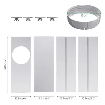 5Pcs Set Universal de Aer Conditionat Fereastra Adaptor Pentru aparat de Aer Condiționat Portabil Reglabil Geam de Etanșare Placă de Tobogan Kit Placa