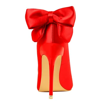 Solid Silk Fluture Dulce-nod Femei Pantofi 2019 New Sosire a Subliniat Toe Tocuri inalte Pantofi Superficial de Moda pentru Femei Pantofi de Nunta
