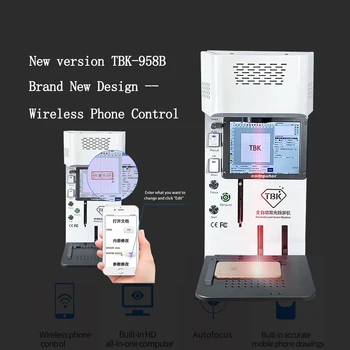 Noua versiune TBK-958B telefon wireless de control cu laser mașină separată pentru iphone 7-11pro capacul din spate de sticlă eliminarea Logo-ul de marcare