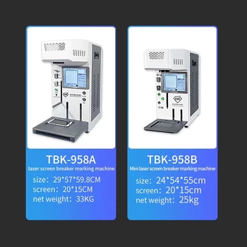 Noua versiune TBK-958B telefon wireless de control cu laser mașină separată pentru iphone 7-11pro capacul din spate de sticlă eliminarea Logo-ul de marcare