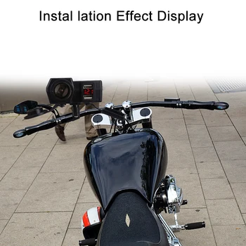 12V/24V Impermeabil Motocicleta Bricheta Dual Usb Încărcător Voltmetru Led Pentru Motociclete ATV Cross Biciclete Scutere Auto