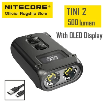 NITEOCRE portabil miniatura, breloc lampa dual-core rezistent la apa lanterna portabil TINI2
