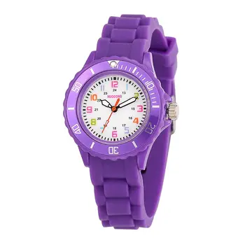 Moda colorat pentru copii baieti fete copii jeleu bomboane cauciuc siliconic ceasuri 2017 nou cadou en-gros de cuarț ceasuri de partid
