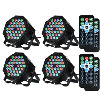 SOLLED 4 Ambalate 36 LED-uri Lumini de Par RGB Colorate 7 Moduri de Iluminare Lumini de Scena Flexibil de Control de la Distanță de Control DMX Lumini Disco NOI