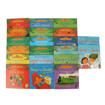 Aleatoare alege 5pcs/set 15x15cm Usborne mai Bune Cărți ilustrate pentru Copii Baby celebra Poveste engleză Farmyard Tales Seria Farm story