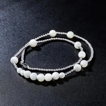 JINAO 8mm Rotund Mare Colier de Perle de Lux Lanț de Bijuterii Hip Hop Cravată Pentru Femei Cadouri