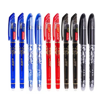 Erasable Pen Set Lavabil Mâner Magic Albastru Cerneală Neagră poate fi ștearsă cu Gel Pixuri pentru Birou Școală Consumabile de Scris Examen Schimb de Papetărie