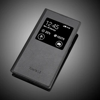 Vânzări la cald Fereastra de Vizualizare Caz Acoperire pentru Sony Xperia L2 huse de Telefon Pentru Xperia L2 flip pu piele de Caz