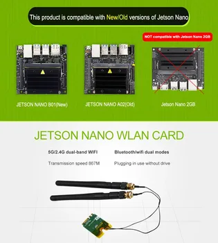 Jetson Nano 8265AC NGW Dual-Band placa de Retea cu Interfață M. 2 Compatibil cu 4GB(A02/B01)