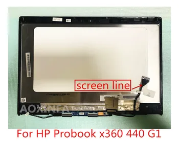L28255-001 pentru HP Probook x360 440 G1 LCD asamblare LP140WF8-SPR1 LP140WF8 cu touchpad și cadru de transport gratuit