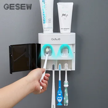GESEW Automat Pasta de dinti Storcator Multifunctional Pasta de dinti Dispenser Magnetic Titularul Periuta de dinti Toaletă, Baie Accesorii