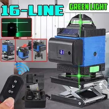 16 Linii 4D Nivel cu Laser Linie Verde cu Laser de Nivelare Dispozitiv Verde Fascicul Laser de Nivel de Auto-nivelare Orizontală Verticală Instrument de Măsură
