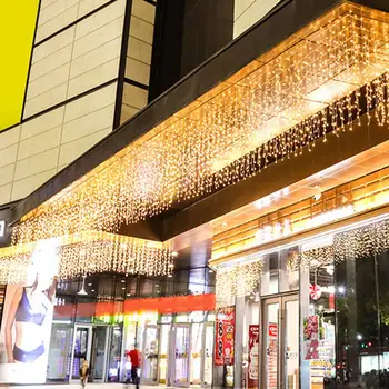 4M Craciun cu LED-uri Cortina Sloi de gheață Șir Lumina Impermeabil Zână Lumina Ofili de 0,4-0,6 m Petrecere Grădină Etapă Street Mall Decor în aer liber