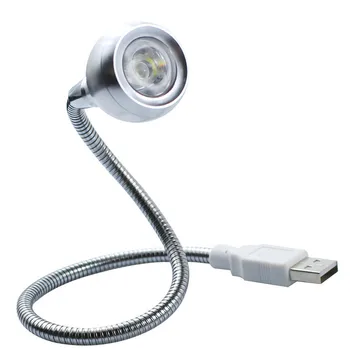 3W Led lumină de carte USB operat gât Flexibil lampă Portabilă Alb sau Alb Cald iluminat Metal pentru PC,laptop, notebook