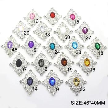 Noul Aliaj Metalic 10buc 40X46MM Acrilica Cristal Stras Butoane DIY Manual de Îmbrăcăminte Cusut Buton
