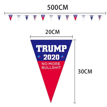 Trump 2020 Banner 16.8 ft 12buc Trump Bunting Banner pentru Garden Party Decor Parade 45-lea Președinte Ziua Alegerilor Eveniment de Celebrare