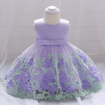 2020 Nou Infantil Copil Rochie Pentru Fete de 1 Petrecere de Aniversare de Nunta de Culoare complet fără Mâneci 3 luni 10 y rochie de mireasa