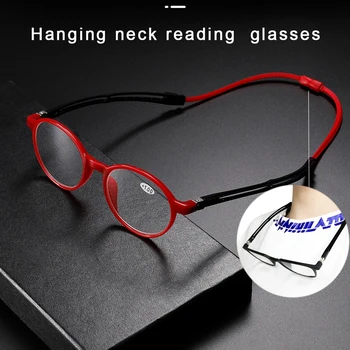 Agățat de gât ochelari femei magnet portabil presbyopic lupe lupă de ochelari pentru barbati