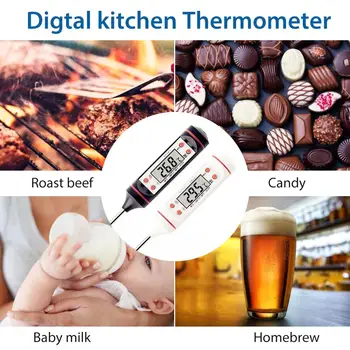 Digital Termometru de Gătit Instant Exacte Citit Electronic de Alimentare Termometru de Carne Pentru Bucatarie BARBECUE