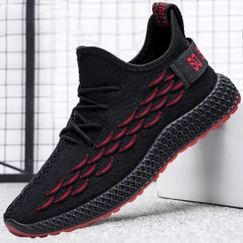 2019 Brand Barbati Pantofi de Lac-up Barbati Pantofi Casual Confortabil Respirabil ochiurilor de Plasă de Mers pe jos Adidași Zapatillas Hombre
