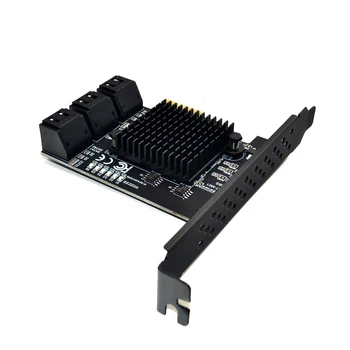Marvell 88SE9215 cip 6 porturi SATA 3.0 la PCIe Card de expansiune PCI express SATA Adaptor SATA 3 Converter cu radiator pentru HDD