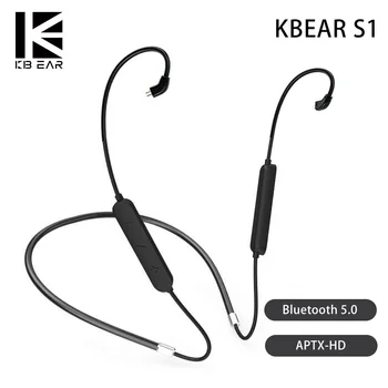 KBEAR S1 Bluetooth 5.0 Actualizat prin Cablu setul cu Cască fără Fir APTX-Cablu HD cu 2PIN/MMCX/TFZ Conector pentru KB04 ZST ZSX