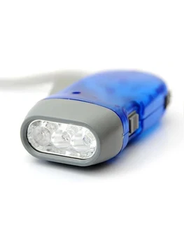 SMARAAD Mini Plastic de Mână Apăsând Flash de Lumină LED-uri în aer liber, Manual de generare a energiei Electrice Lanterna Pentru Camping Pe Jos Plimbare de Noapte
