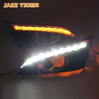 JAZZ TIGRU Transforma Semnalul Galben Funcția Auto DRL Lampă de 12V LED Diurne Lumina Zilei Pentru Chevrolet Captiva 2011 2012 2013