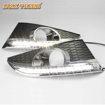 JAZZ TIGRU Transforma Semnalul Galben Funcția Auto DRL Lampă de 12V LED Diurne Lumina Zilei Pentru Chevrolet Captiva 2011 2012 2013