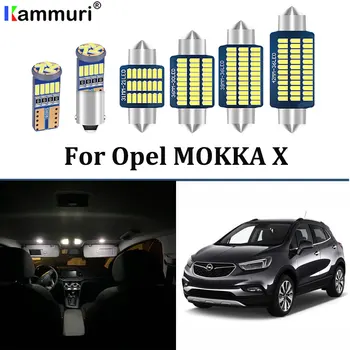 KAMMURI 14pcs Alb Eroare Gratuit Pentru Vauxhall Opel MOKKA / MOKKA X J13 LED-uri Lumina de Interior + Lampa plăcuței de Înmatriculare Kit (2012+)
