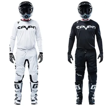 Noul Negru Șapte MX Anexa mx Gear Set Top Motocross Kit Motocicleta Jersey Și Pantaloni ATV Jersey Set