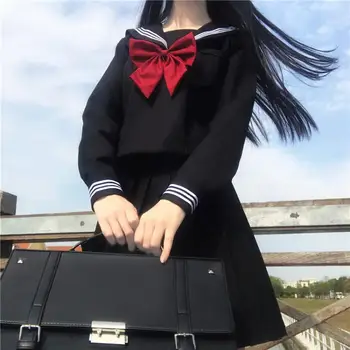 2021 Noi de Vara Student Japonez Seria Diablo Cămașă cu Mânecă Scurtă JK Uniforme de Marinar Fusta Plisata Set fata de scoala uniforme