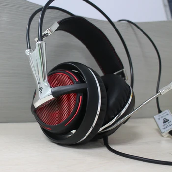 Sunet 7.1 Negru Gaming Headset Cu Microfon, 3 Culori Neon De Iluminat Din Piele Moale De Bandă De Susținere Perna Pentru Căști Stereo Pentru Jocuri Pe Calculator