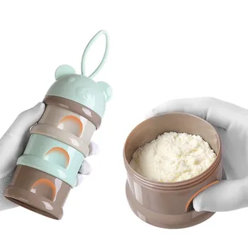 3Layer Stil Ușor Portabil Alimente pentru Copii Cutie de Depozitare Copil Formula pat Copii Container Lapte Esențiale Cereale Desene animate Lapte Praf Cutie