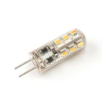 10 buc Bec Led G4 2W 12V/AC220V 3014SMD 24led Silicon Lampă alb Cald/Alb l 360 de Grade Unghi de Lumină LED-uri