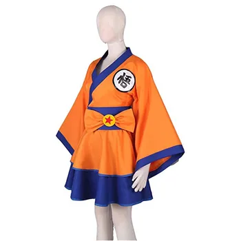 Plus Dimensiune xxxl Femei Bărbați Copil Personajul Z Goku Feminin Lolita Rochie Kimono Anime Cosplay Costum de Halloween