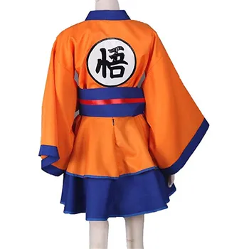 Plus Dimensiune xxxl Femei Bărbați Copil Personajul Z Goku Feminin Lolita Rochie Kimono Anime Cosplay Costum de Halloween