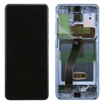IPartsBuy Original Dinamic AMOLED Material Ecran LCD si Digitizer Ansamblu Complet cu Rama pentru Samsung Galaxy S20