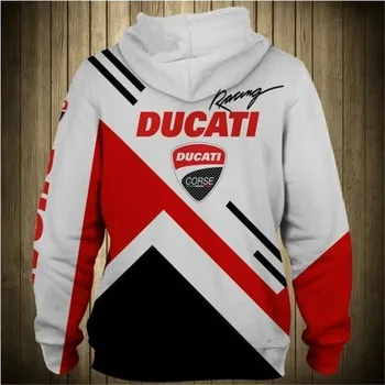Hanorac cu glugă Bărbați 3d Digitale de Imprimare Logo-ul Ducati Print Hanorac Bărbați Pulover Casual Jacheta de Moda de Top