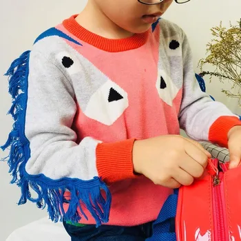 Copii Pulover Toamna Iarna Fete Frumoase de Colorat Ponei Pulovere Copii Tricotate Cal Topuri 1-6M Băiat Și Fată Pulover Jacheta