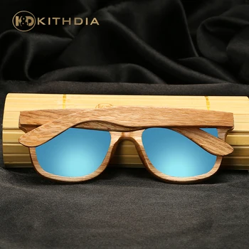 KITHDIA Polarizate Bambus ochelari de Soare Woodful Bărbați ochelari de Soare din Lemn de Designer de Brand Oglindă Ochelari de Soare Oculos de sol masculino