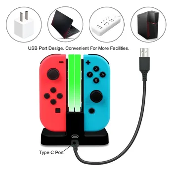 Dock de încărcare pentru Nintendo Comutator Bucurie-Con,Stație de Încărcare pentru Nintendo schimb cu un port USB Type-C de Încărcare Cablu