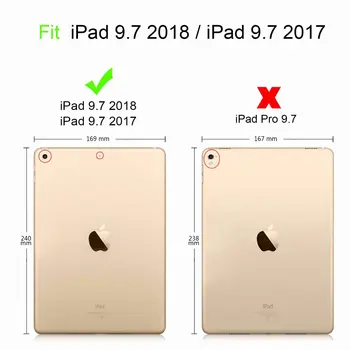 Heavy Duty 2 in 1 Hibrid Caz Pentru Apple iPad 9.7 inch 2017 2018 5-a a 6-a Generație de Acoperire pentru A1822 A1823 A1893 caz +FilmPen