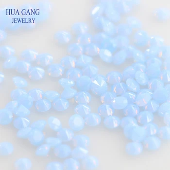 Lumina Albastru Nano Piatră de Formă Rotundă Sintetice Pietre prețioase Pentru a Face Bijuterii 0.8~3.0 mm Transport Gratuit